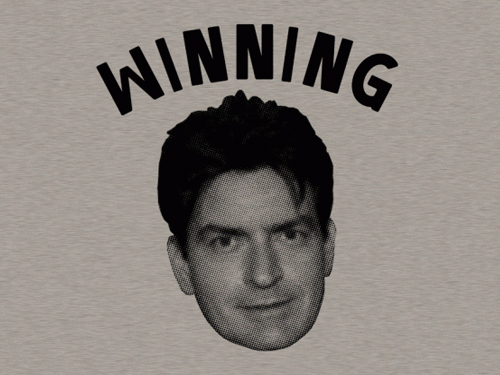 charlie sheen winning picture. Charlie Sheen……crazy or